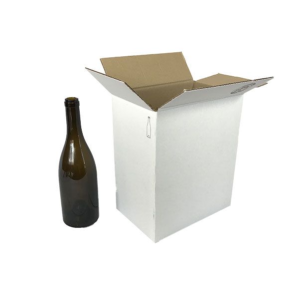 Carton 6 bouteilles à casiers collés blanc