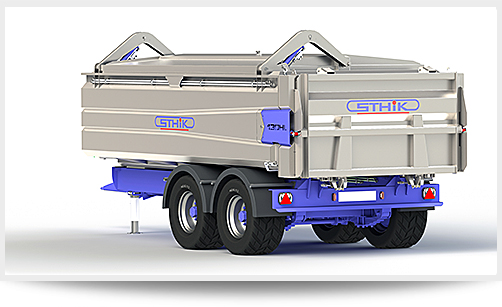 Benne basculantes à porte étanche